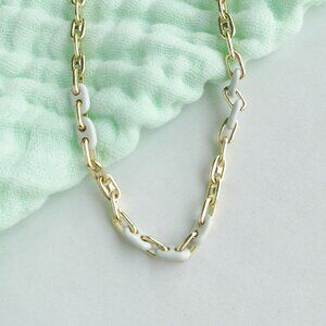 Kendra Scott Bailey White Mix Chain Necklace - Gold